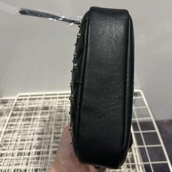 NWT Rebecca Minkoff Black stud top zip crossbody. - Picture 9 of 15